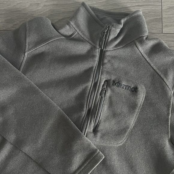 Marmot Mens 1/2 Zip Front Chest Pocket Fleece Pullover Gray‎ Size Medium - Picture 1 of 8